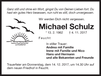 Traueranzeige von Michael Schulz von Der Bote
