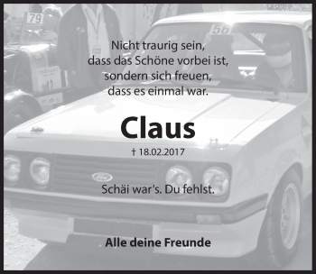 Traueranzeige von Claus Gottsmann von Hersbrucker Zeitung