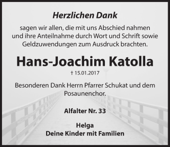 Traueranzeige von Hans-Joachim Katolla von Hersbrucker Zeitung