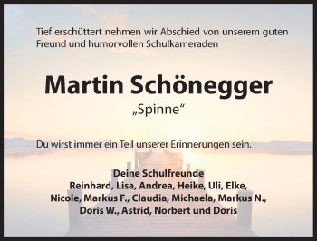 Traueranzeige von Martin Schönegger von Hersbrucker Zeitung
