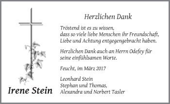 Traueranzeige von Irene Stein von Der Bote