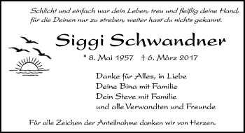 Traueranzeige von Siegfried Schwandner von Pegnitz-Zeitung