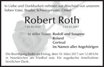Traueranzeige von Robert Roth von Pegnitz-Zeitung
