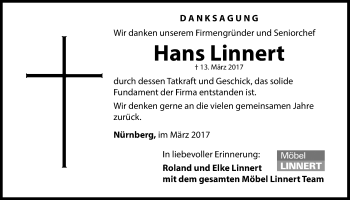 Traueranzeige von Hans Linnert von Der Bote