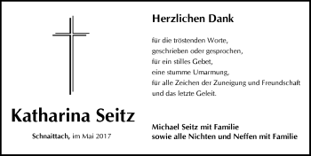 Traueranzeige von Katharina Seitz von Pegnitz-Zeitung