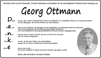 Traueranzeige von Georg Ottmann von Pegnitz-Zeitung