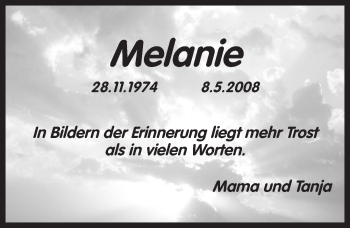 Traueranzeige von Melanie  von Pegnitz-Zeitung