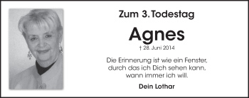 Traueranzeige von Agnes Hauck von Pegnitz-Zeitung