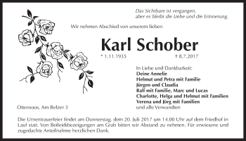 Traueranzeige von Karl Schober von Pegnitz-Zeitung