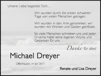 Traueranzeige von Michael Dreyer von Hersbrucker Zeitung