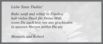 Traueranzeige von Thekla Lades von Pegnitz-Zeitung