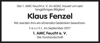 Traueranzeige von Klaus Fenzel von Der Bote