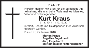 Traueranzeige von Kurt Kraus von Der Bote