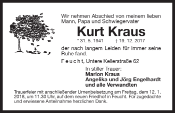 Traueranzeige von Kurt Kraus von Der Bote