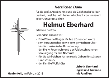 Traueranzeige von Helmut Eberhard von Hersbrucker Zeitung
