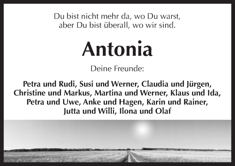  Traueranzeige für Antonia Huber vom 25.04.2018 aus Pegnitz-Zeitung