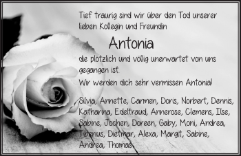 Traueranzeige von Antonia Huber von Der Bote