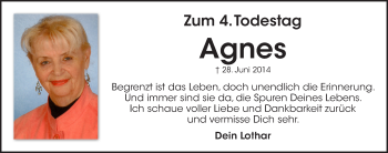 Traueranzeige von Agnes Hauck von Pegnitz-Zeitung
