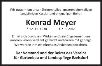 Traueranzeige von Konrad Meyer von Der Bote