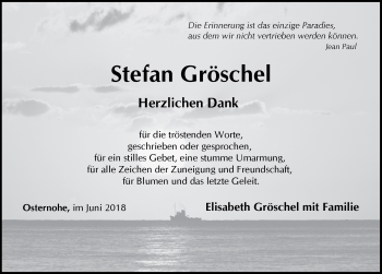 Traueranzeige von Stefan Gröschel von Pegnitz-Zeitung