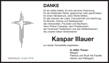 Traueranzeige von Kaspar Illauer von Pegnitz-Zeitung