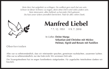 Traueranzeige von Manfred Liebel von Der Bote