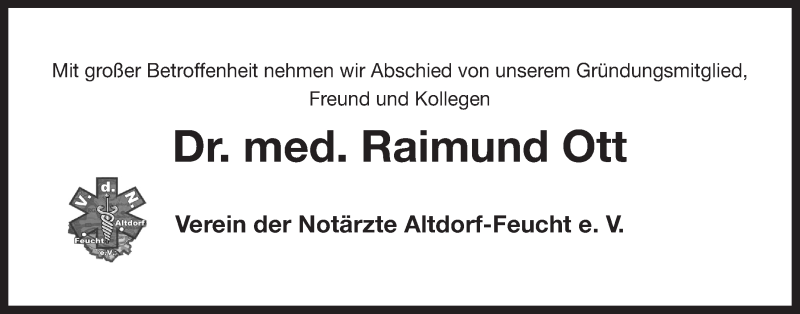  Traueranzeige für Raimund Ott vom 02.07.2018 aus Der Bote