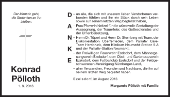 Traueranzeige von Konrad Pölloth von Der Bote