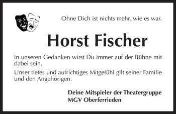 Traueranzeige von Horst Fischer von Der Bote