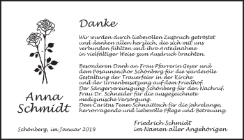 Traueranzeige von Anna Schmidt von Pegnitz-Zeitung