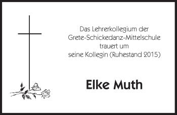 Traueranzeige von Elke Muth von Hersbrucker Zeitung