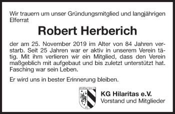 Traueranzeige von Robert Herberich von Pegnitz-Zeitung