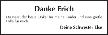 Traueranzeige von Erich Franzkowiak von Pegnitz-Zeitung
