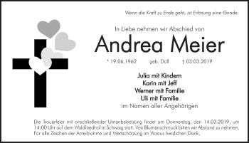 Traueranzeige von Andrea Meier von Pegnitz-Zeitung