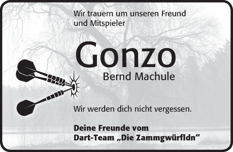  Traueranzeige für Bernd Machule vom 18.05.2019 aus Pegnitz-Zeitung