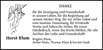 Traueranzeige von Horst Blum von Pegnitz-Zeitung