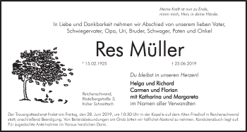 Traueranzeige von Andreas Müller von Pegnitz-Zeitung