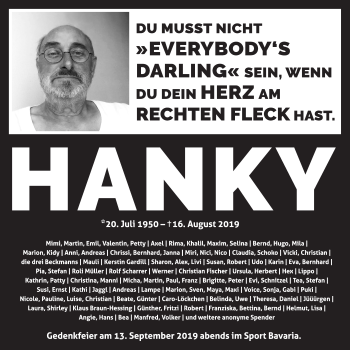 Traueranzeige von Hanky  von Der Bote