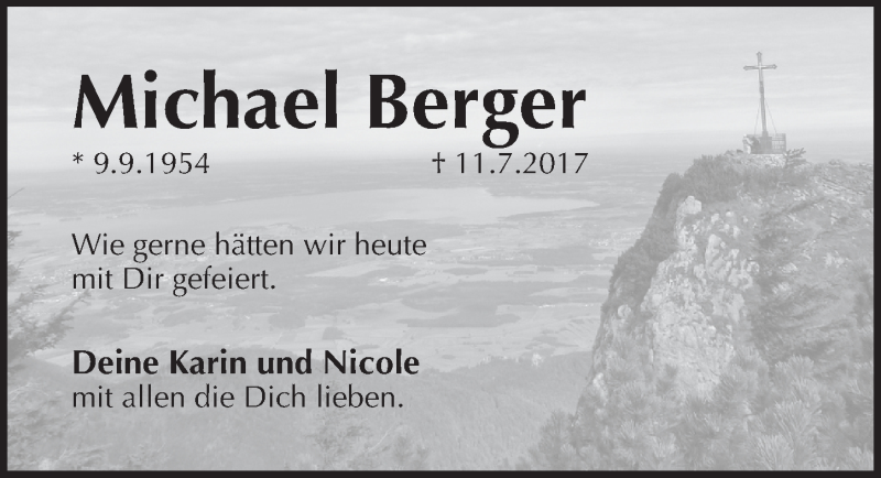  Traueranzeige für Michael Berger vom 09.09.2019 aus Pegnitz-Zeitung