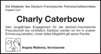Traueranzeige von Charly Caterbow von Pegnitz-Zeitung