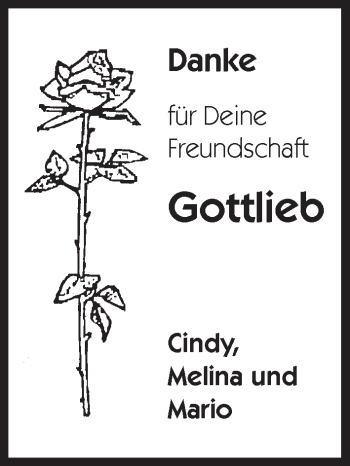 Traueranzeige von Gottlieb Strobel von Hersbrucker Zeitung