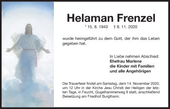 Traueranzeige von Halaman Frenzel von Der Bote