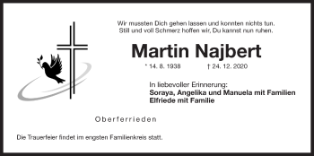Traueranzeige von Martin Najbert von Der Bote