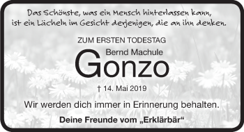 Traueranzeige von Bernd Machule von Pegnitz-Zeitung