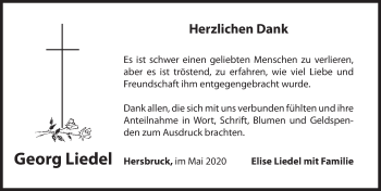 Traueranzeige von Georg Liedel von Hersbrucker Zeitung