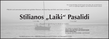 Traueranzeige von Stilianos Pasalidi von Pegnitz-Zeitung