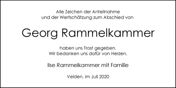 Traueranzeige von Georg Rammelkammer von Hersbrucker Zeitung