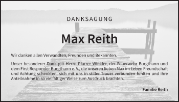 Traueranzeige von Max Reith von Der Bote