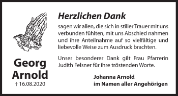 Traueranzeige von Georg Arnold von Hersbrucker Zeitung
