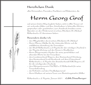 Traueranzeige von Georg Graf von Pegnitz-Zeitung